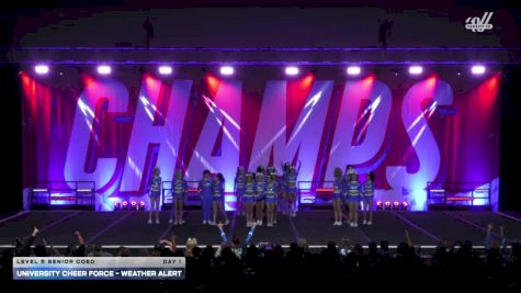 University Cheer Force - Weather Alert [2025 L5 Senior Coed Day 1] 2025 CHAMPS Grand Nationals