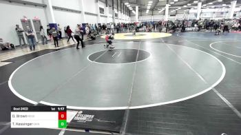 95 lbs Quarterfinal - Desmond Brown, Redskins WC vs Trey Kessinger, Grindhouse East