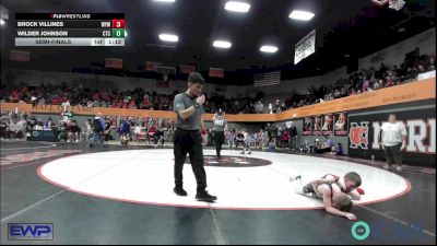 64 lbs Semifinal - Brock Villines, Weatherford Youth Wrestling vs Wilder Johnson, Comanche Takedown Club