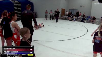 85 lbs Round 5 (6 Team) - Peyton Sargent, Nebraska Blue Girls vs Brinlie Bazer, Nebraska Red Girls