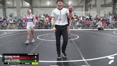 190 lbs Cons. Round 1 - Chase Calhoon, WR- Topeka Blue Thunder vs Richard Zeller, Smoky Valley