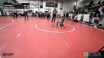 61 lbs Round Of 16 - Lane Powell, Verdigris Youth Wrestling vs Jonah Aguayo, Grove Takedown Club