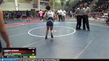 126 lbs Quarterfinal - Carissa Qureshi, Marina vs Amellia Thompson, Rim Of The World