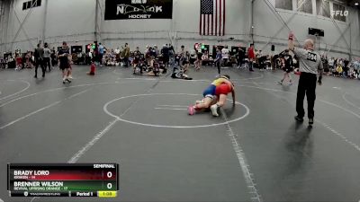 76 lbs Semis (4 Team) - Brady Loro, Kraken vs Brenner Wilson, Revival Uprising Orange