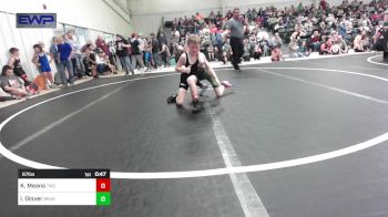 67 lbs Quarterfinal - Kutter Means, Tahlequah Wrestling Club vs Isaac Glover, Brushy Wrestling Club