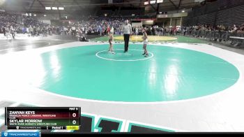 63 lbs Cons. Semi - Skylar Morrow, White River Hornets Wrestling Club vs Zanyah Keys, Franklin Pierce Cardinal Wrestling Club