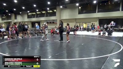 100 lbs Semis (4 Team) - Breanna Higgins, BHWC/ Florida Supreme vs Addison Neufeld, Not Plain Jane`s