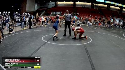 110-119 lbs Quarterfinal - Desiree OBrien, Kenmore Wrestling Club vs Emma Mantei, Dundee