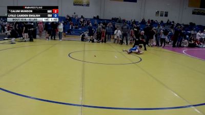 62 lbs Champ. Round 2 - Calum Munson, McCall Wrestling Club vs Lysle Camden English, Idaho