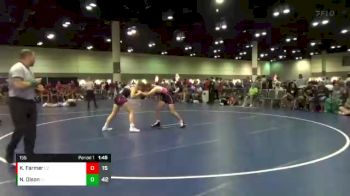 155 lbs Round 5 (6 Team) - Nicole Olson, Iowa Despicables vs Kiernan Farmer, Charlie`s Angels-IL Pnk