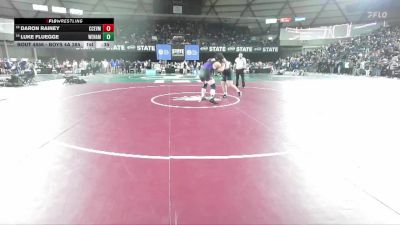 Boys 4A 285 lbs Cons. Round 2 - Luke Fluegge, Wenatchee vs Daron Rainey, Cascade (Everett)