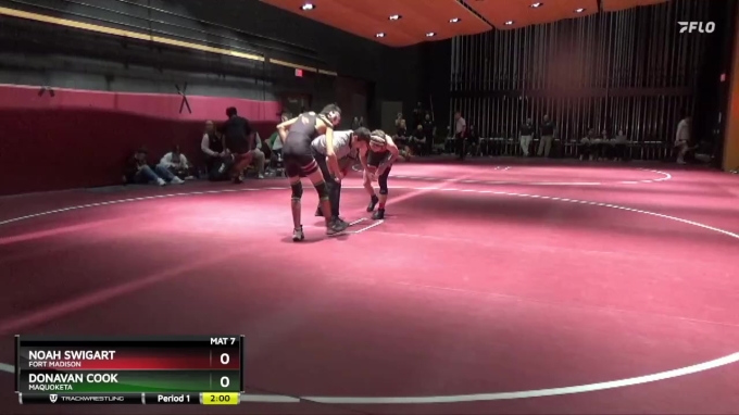 Donavan Cook 126 lbs Cons. Round 1 - Donavan Cook, Maquoketa vs Noah Swigart, Fort ...