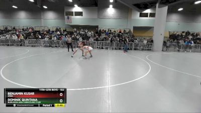 132 lbs Cons. Round 3 - Dominik Quintana, Burleson Area Wrestling Club vs Benjamin Kusar, Iowa
