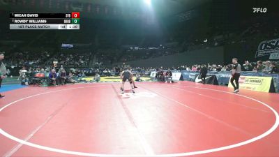 2A/1A Boys 144 1st Place Match - Micah Davis, Siletz Valley Boys vs Rowdy Williams, Oakridge Boys