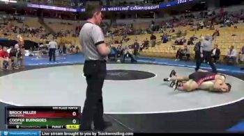 182 Class 2 lbs 5th Place Match - Cooper Burnsides, Savannah vs Brock Miller, Chillicothe