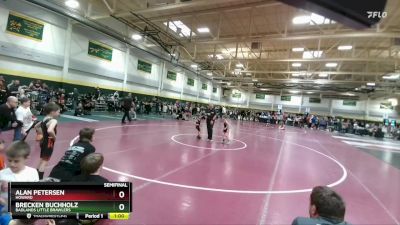 45 lbs Semifinal - Alan Petersen, Howard vs Brecken Buchholz, Badlands Little Brawlers