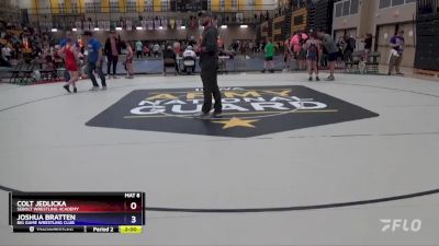 92 lbs Cons. Round 2 - Colt Jedlicka, Sebolt Wrestling Academy vs Joshua Bratten, Big Game Wrestling Club