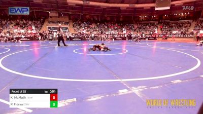 49 lbs Round Of 32 - Kaid McMath, Team Barracuda vs Paul Flores, Cory Clark Wrestling