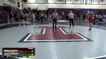 126 lbs Round 3 - Wyatt Davidson, Harrisburg vs Wesley Gaston, Union, LaPorte City