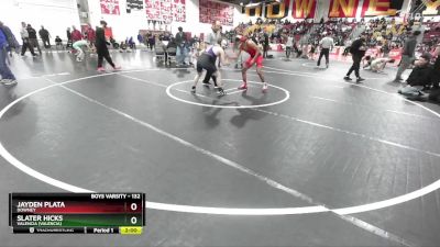 132 lbs Quarterfinal - Slater Hicks, Valencia (Valencia) vs Jayden Plata, Downey