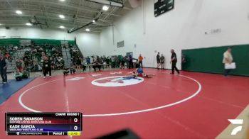120 lbs Champ. Round 1 - Soren Swanson, Eastside United Wrestling Club vs Kade Garcia, Worland Wrestling Club