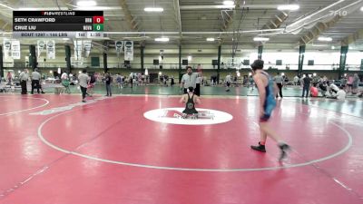 144 lbs Semifinal - Seth Crawford, Brunswick vs Cruz Liu, Nova Wrestling Club
