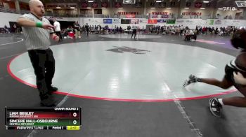 184 lbs Champ. Round 2 - Liam Begley, Marian University (IN) vs Sincere Hall-osbourne, Central Methodist