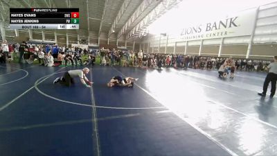 54 lbs Champ. Round 2 - Hayes Evans, Shootbox Wrestling Club vs Hayes Jenkins, Preston Warriors