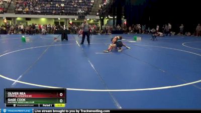 120 lbs Quarterfinal - Oliver Rea, Immortal Athletics WC vs Gage Cook, Hastings Wrestling Club