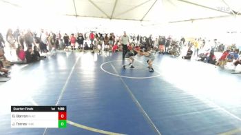 86 lbs Quarterfinal - Gunner Barron, BlackCat WC vs Jocelyn Torres, Threshold WC