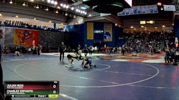 113 lbs Quarterfinal - Charles Esposito, St Joseph Regional vs Julian Rios, Phillips Academy