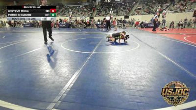 43 lbs Consi Of 4 - Greyson Waag, Keystone Wrestling Club vs Pierce Shelburn, Standfast