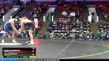 285 lbs Semifinals (8 Team) - Zane Richardson, Davison HS vs Sam Battaglia, Dakota HS