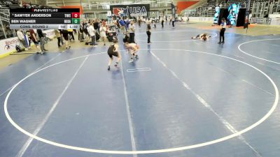 Junior Boys - 120 lbs Champ. Round 2 - Ben Wagner, North Dakota vs Sawyer Anderson, Team Idaho Wrestling Club