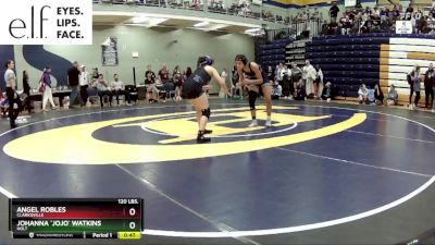 120 lbs. Cons. Round 3 - Angel Robles, Clarksville vs Johanna `jojo` Watkins, Holt