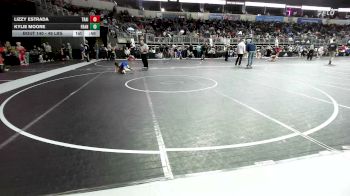 49 lbs Quarterfinal - Lizzy Estrada, Trailblazer WC vs Kylie Moore, Franklin Central WC