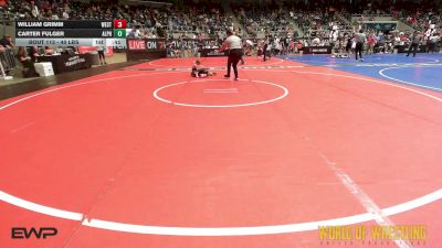 40 lbs Consi Of 8 #2 - William Grimm, Westshore Wrestling Club vs Carter Fulger, Alpha Elite, Mi
