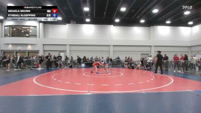 100 lbs Semis - Mikaela Brown, Roundtree Wrestling Academy vs Kyndall Kloepping, Club Venom