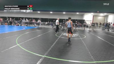 113 lbs Consi Of 64 #1 - Braydon Studer, OH vs Phillip Hernandez, CA