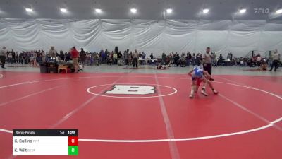 85 lbs Semifinal - Koby Collins, Pittsburgh vs Kaalan Wilt, Bedford