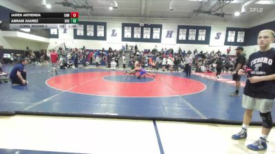140 lbs Cons. Round 5 - Abram Juarez, Upland High School vs Jaren Artienda, Chino Hills WC