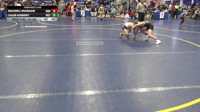 90 lbs Consy 3 - Maxwell Bhandari, SHWA vs Caleb Kuberry, Westshore W.C.