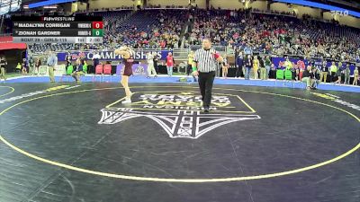 Girls-115 lbs Champ. Round 1 - Zionah Gardner, Homer Hs Girls vs Madalynn Corrigan, Powers North Central Hs Girls