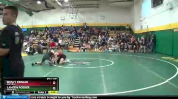144 lbs Cons. Round 4 - Landen Roeder, MONROEVILLE vs Brady Singler, OAK HILLS