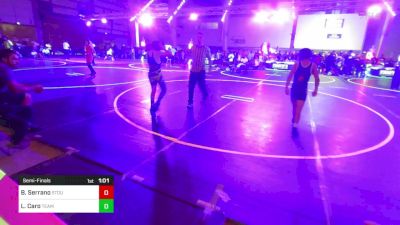 83 lbs Semifinal - Braxten Serrano, Stout Wrestling Academy vs Landon Caro, Team Aggression