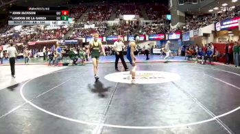 AA - 144 lbs Cons. Round 2 - John Jackson, Gallatin (Bozeman) vs Landon De La Garza, Great Falls CMR