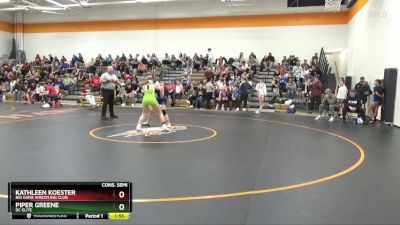 J-4 lbs Cons. Semi - Kathleen Koester, Big Game Wrestling Club vs Piper Greene, DC Elite