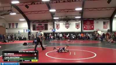 1 lbs Quarterfinal - Bo Briggs, Keokuk Kids Wrestling Club vs Cade Knustrom, Fort Madison Wrestling Club