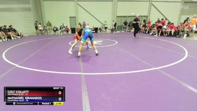 120 lbs Placement Matches (8 Team) - Colt Collett, Oklahoma Blue vs Nathaniel Granados, California Blue