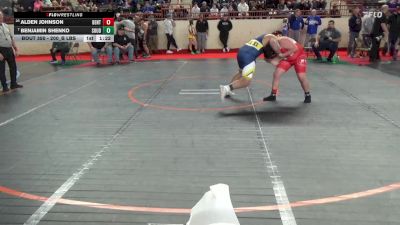 200_B lbs Round Of 32 - Alden Johnson, Bentworth vs Benjamin Shenko, Souderton